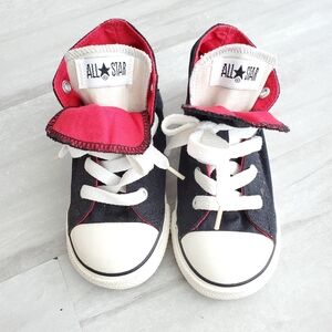 CONVERSE CHUCK TAYLOR HIGH TOPS - 2X dual colored tongue - Toddler size 8